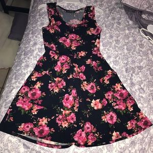 Navy floral dress